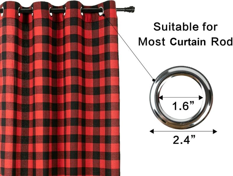 Multicolored Buffalo Plaid Curtains Set Of 2   Buffalo Plaid Curtains 3 800x604 