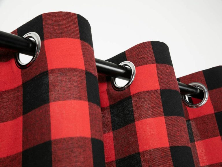 Multicolored Buffalo Plaid Curtains Set Of 2   Buffalo Plaid Curtains 5 768x580 