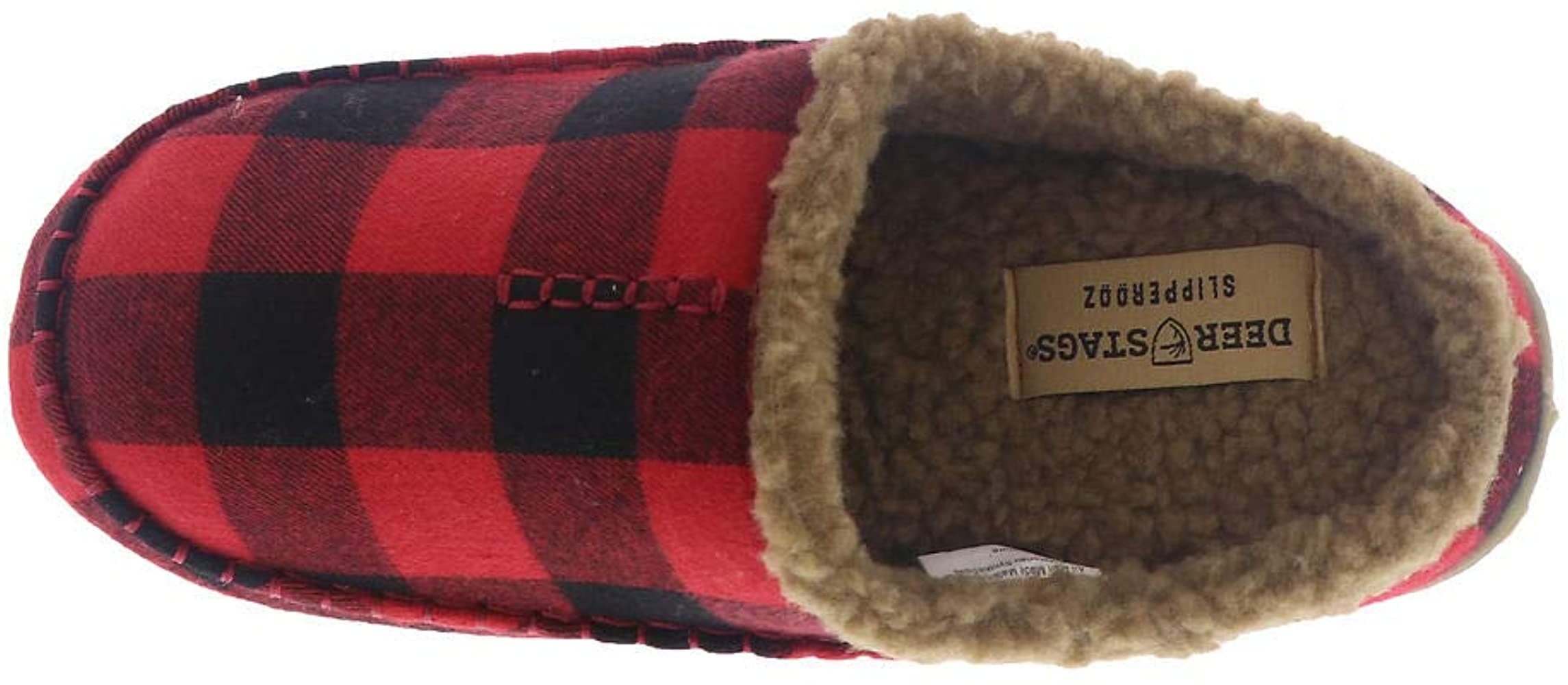 Men's Red/Black Buffalo Plaid Slippers