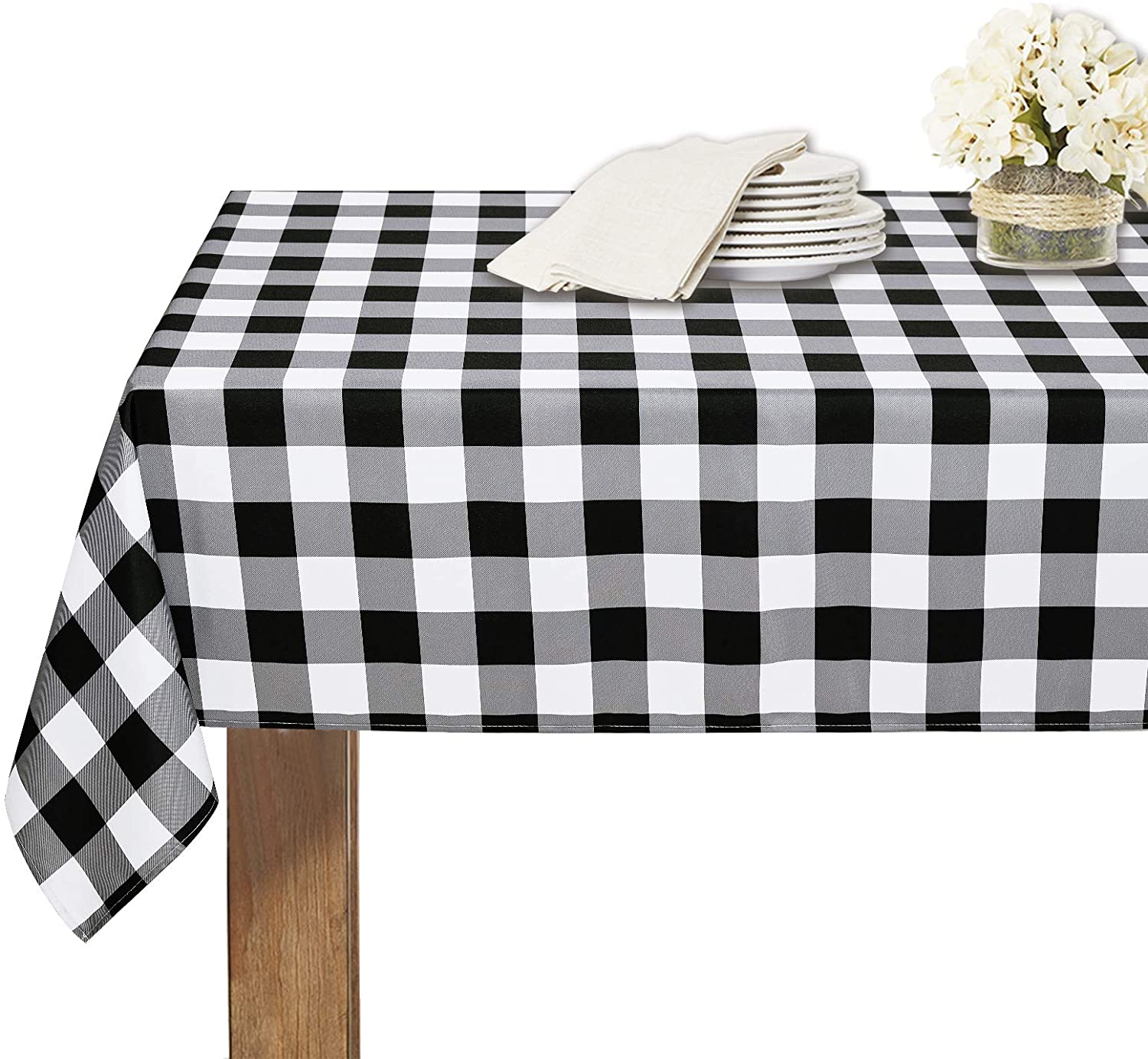 Multicolored Buffalo Plaid Tablecloth