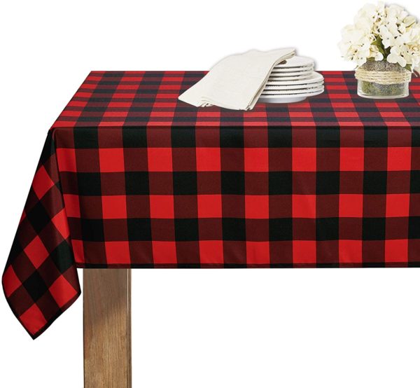 Multicolored Buffalo Plaid Tablecloth