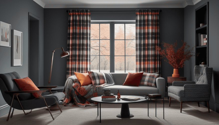 what color curtains go with gray walls